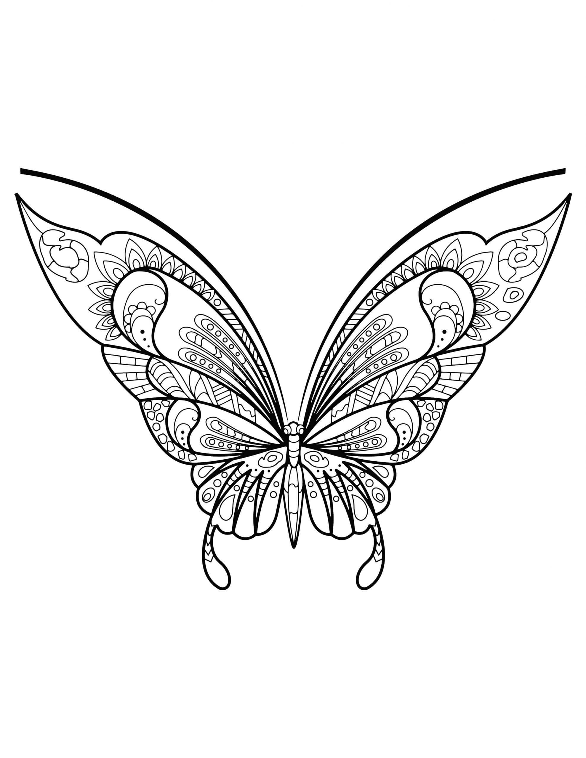 Mandala de Mariposas para colorear