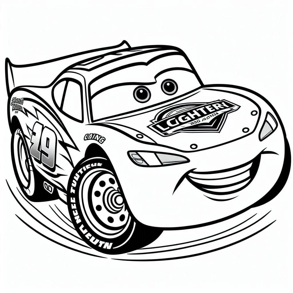 Rayo Mcqueen 4 para colorir