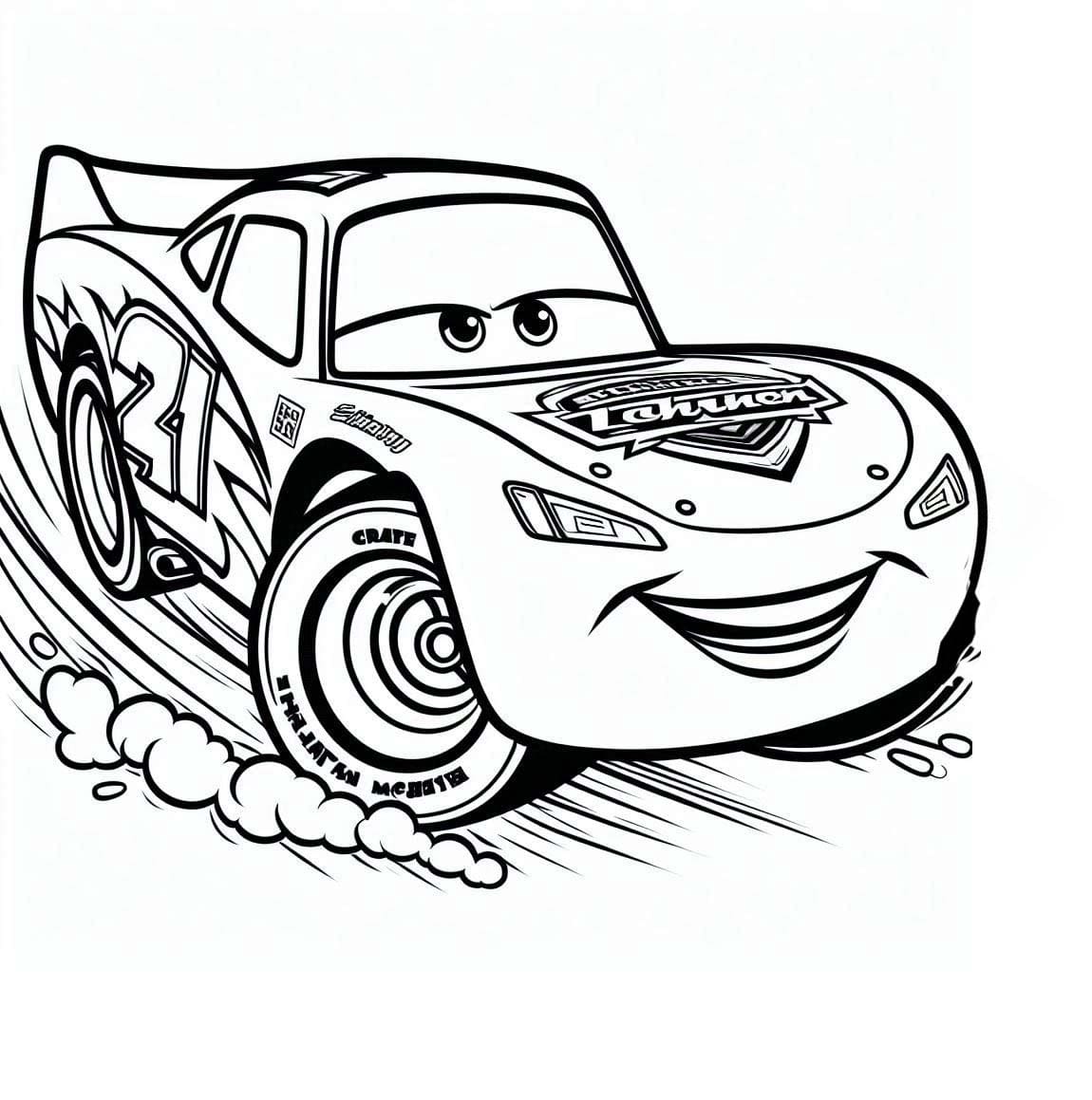 Rayo Mcqueen 8 para colorir