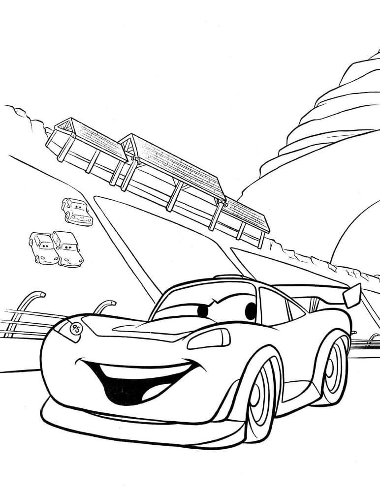 Rayo Mcqueen arrogante para colorir