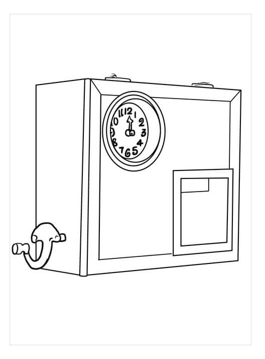 Dibujos de Reloj de Madera de Pancarta para colorear