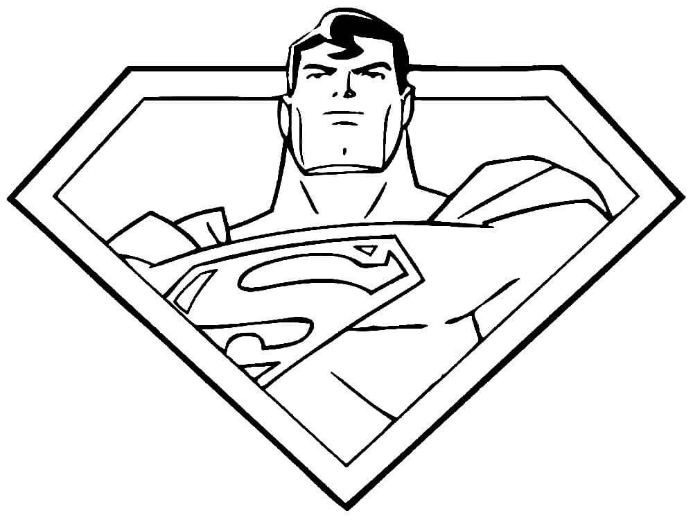 Retrato de Superman para colorir