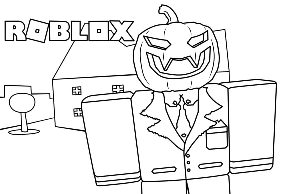 Dibujos de Roblox de Halloween para colorear
