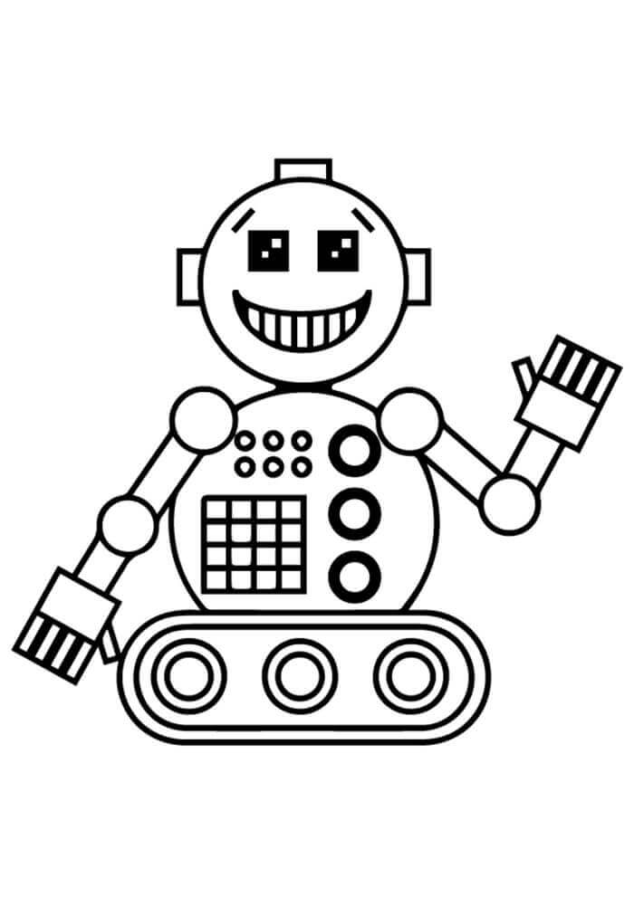 Robot Sonriente para colorir