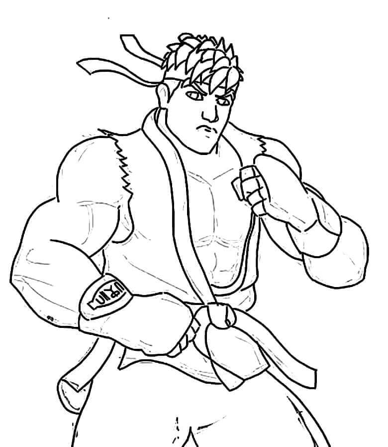 Ryu Básico para colorir