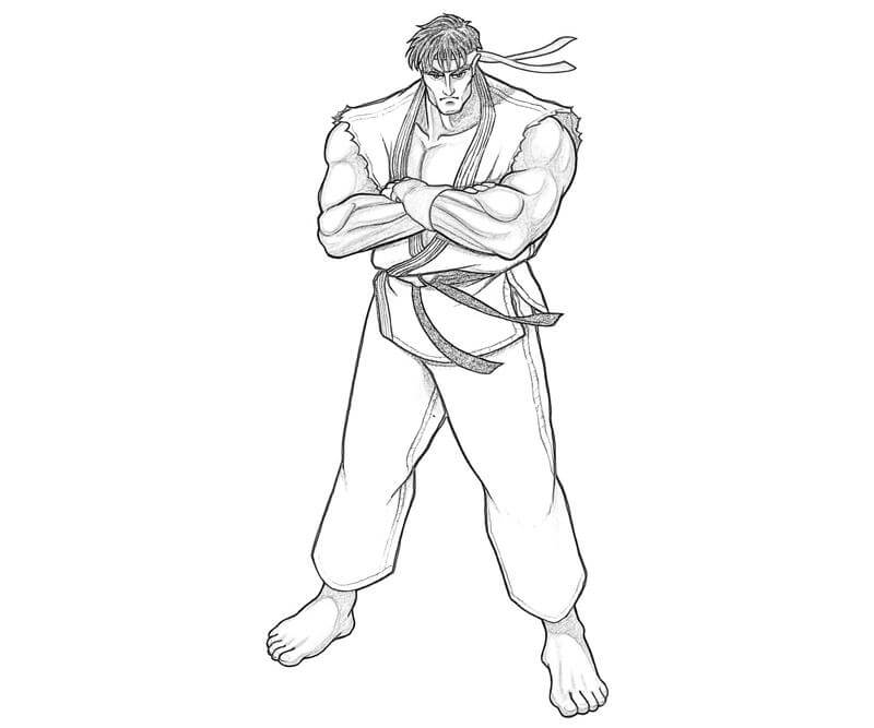 Ryu Imprimible para colorir