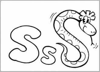 Dibujos de S Es Para Serpiente para colorear
