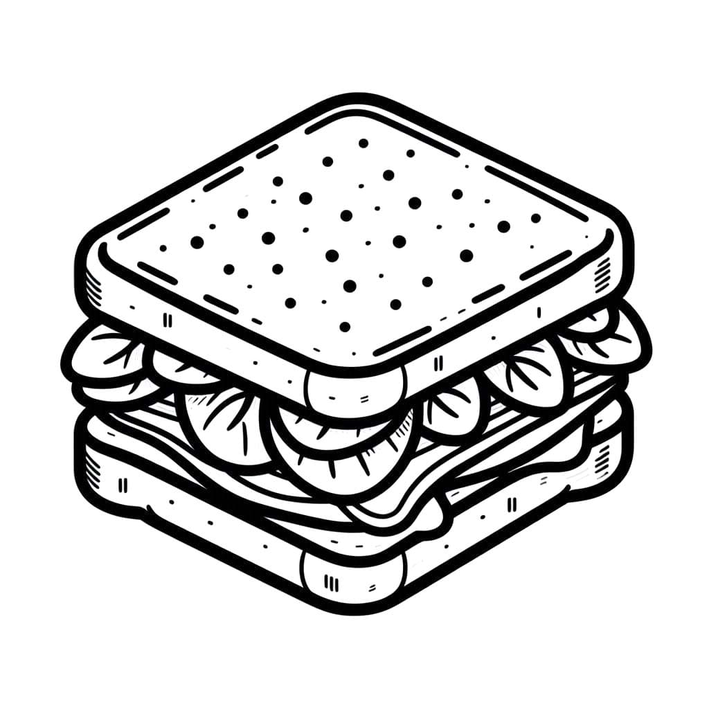 Dibujos de Sándwich 5 para colorear