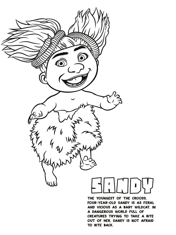 Dibujos de Sandy Crood para colorear