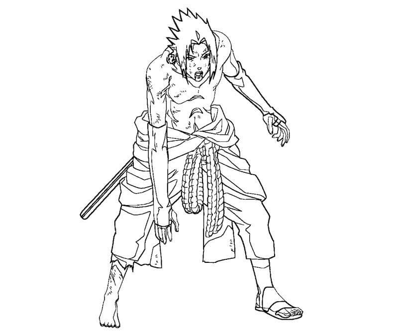 Dibujos de Sasuke Yaralandı para colorear