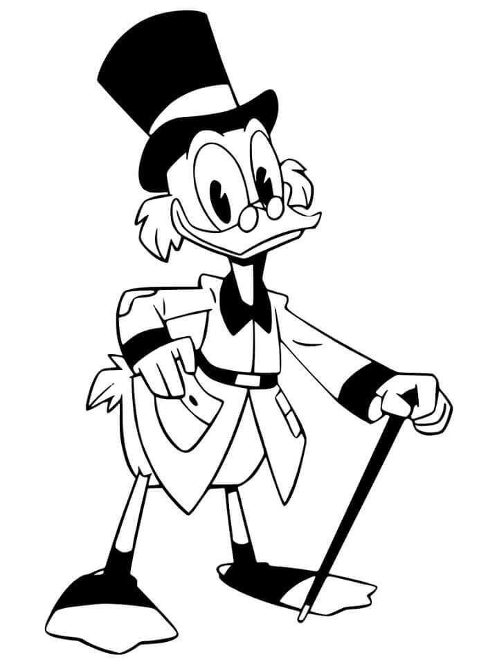 Scrooge McDuck De Ducktales para colorir