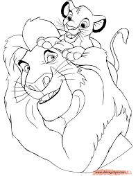 Simbad E Hijo En El Rey León para colorir