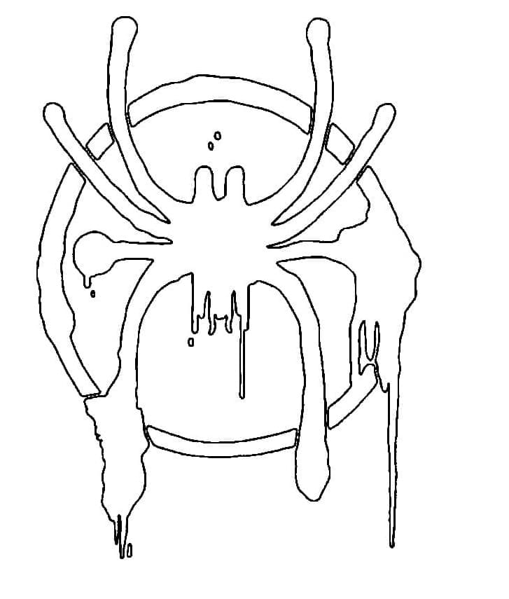 Símbolo de Miles Morales, Hombre Araña para colorir