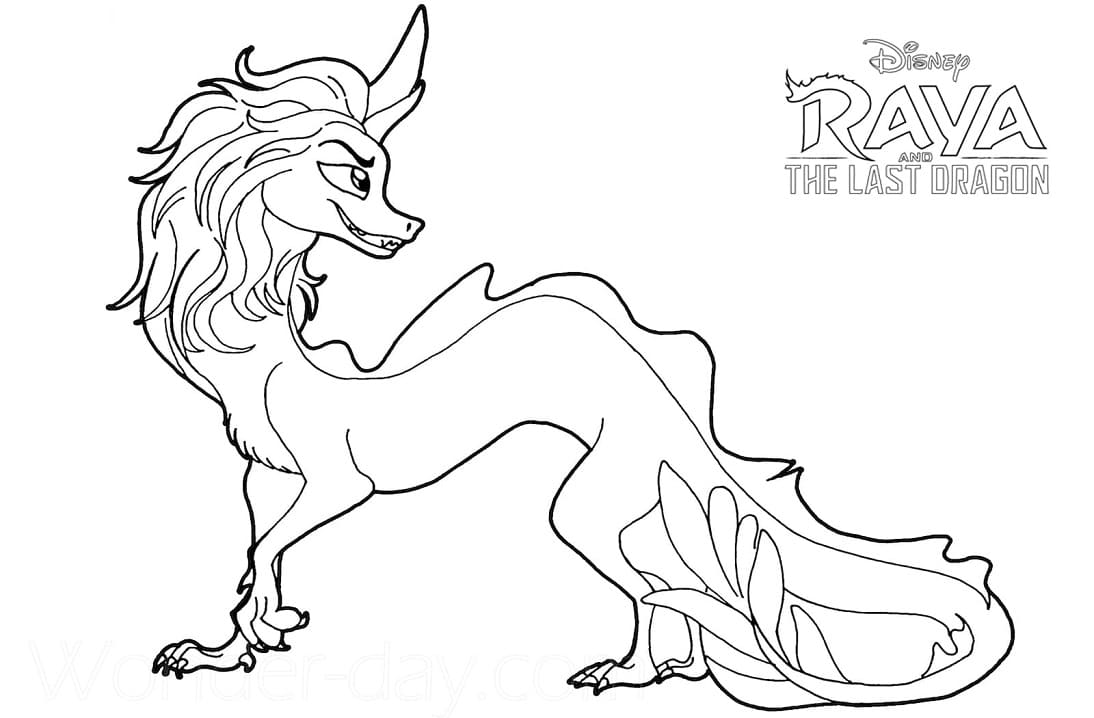 Sisu en Raya y el último dragón para colorir