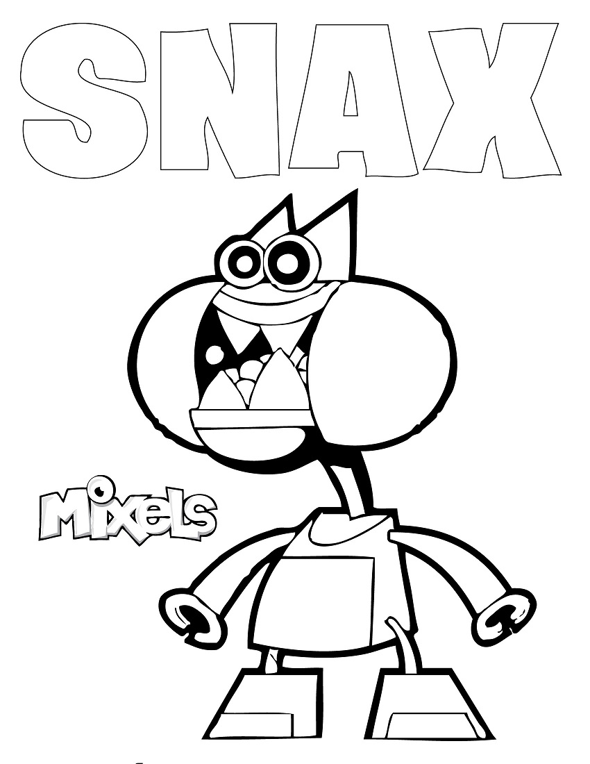 Snax Mixels para colorir