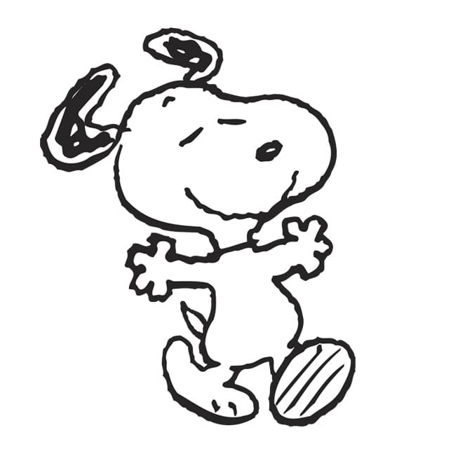 Dibujos de Snoopy Abre Sus Patas para colorear