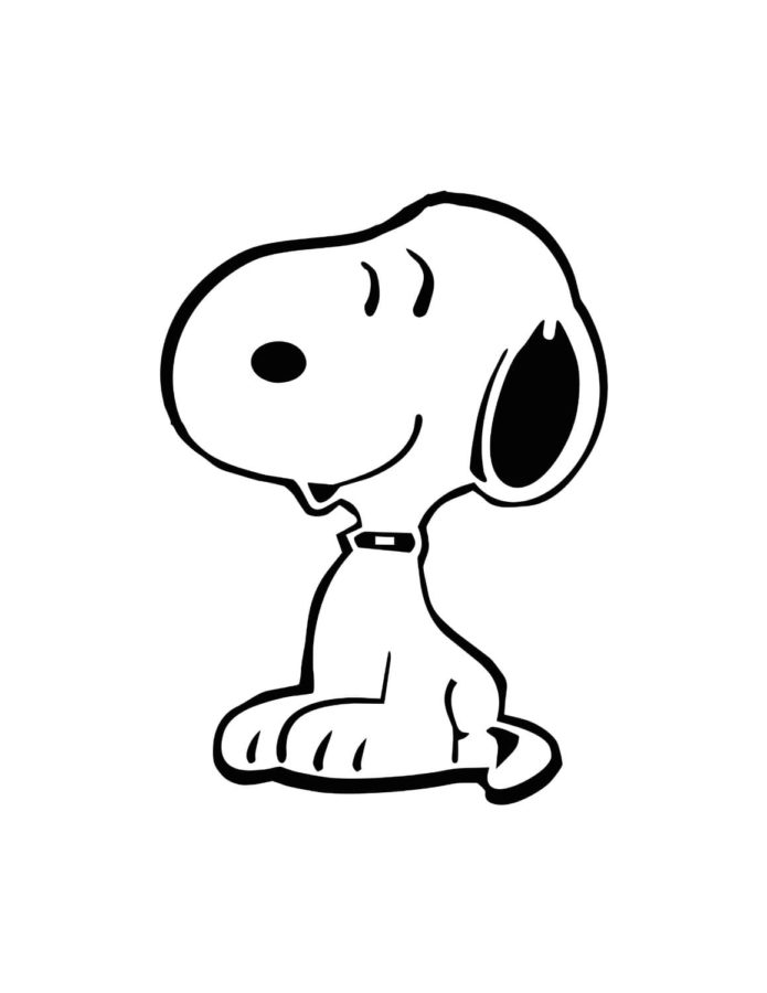 Snoopy Divertido para colorir