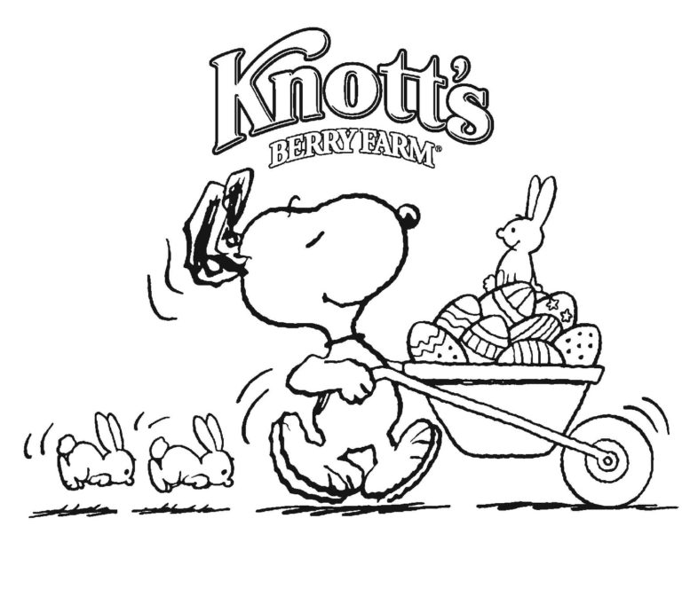 Dibujos de Snoopy y Los Conejitos para colorear