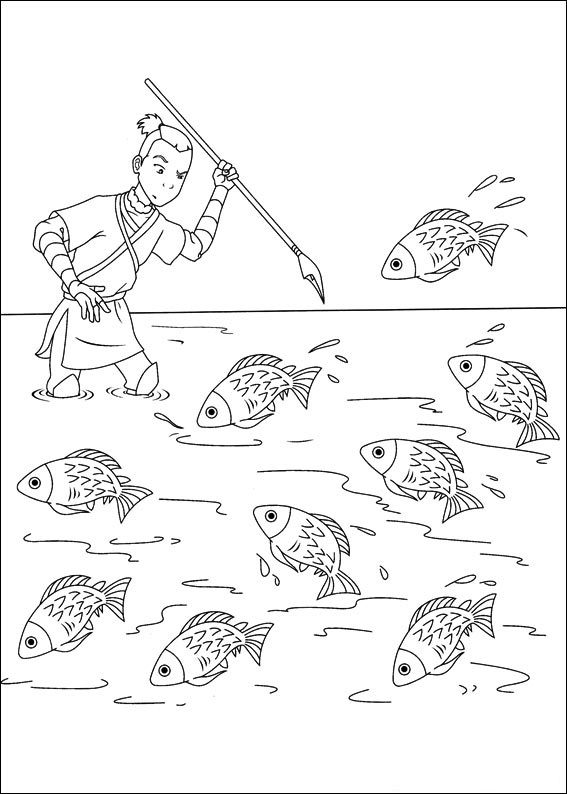 Dibujos de Sokka Pescando para colorear