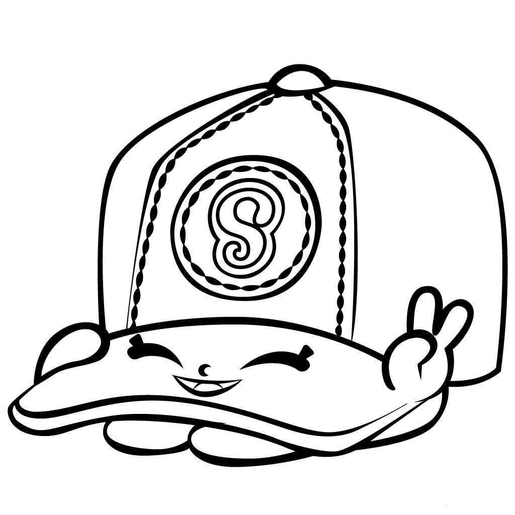 Sombrero De Béisbol De Dibujos Animados para colorir