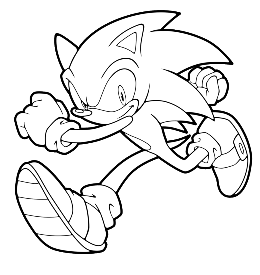 Sonico Corriendo para colorir