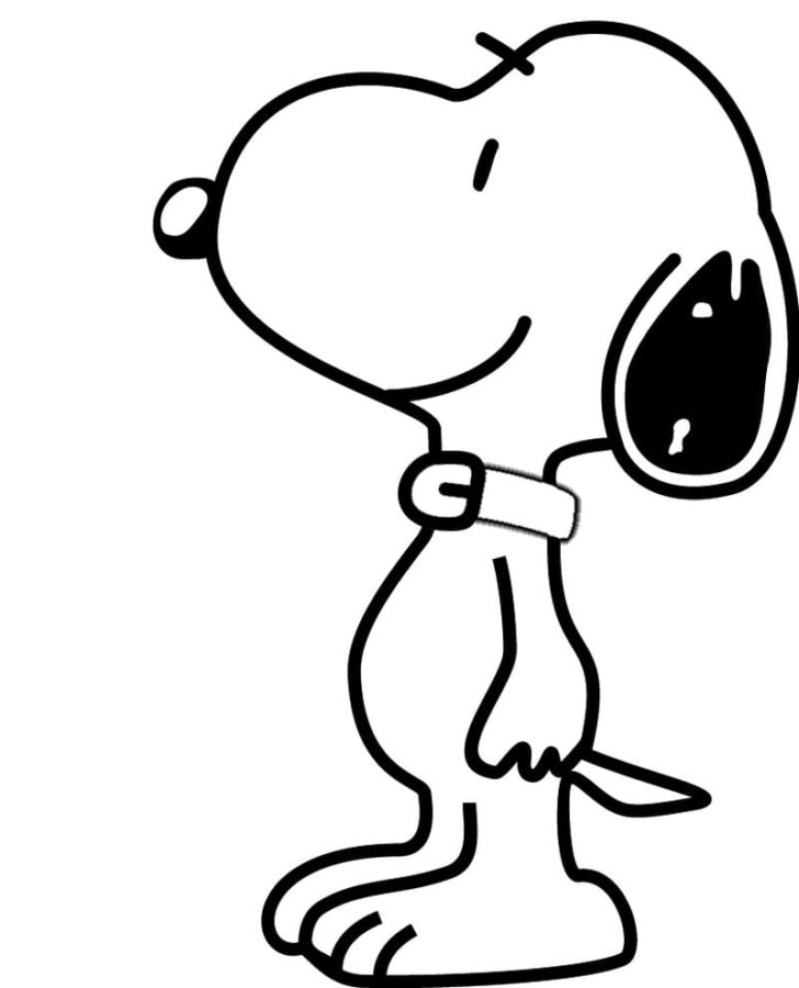 Dibujos de Sonrisas de Snoopy para colorear