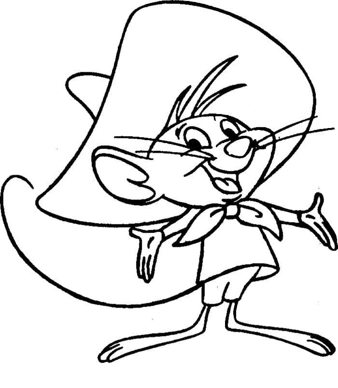 Dibujos de Speedy Gonzales imprimible para colorear