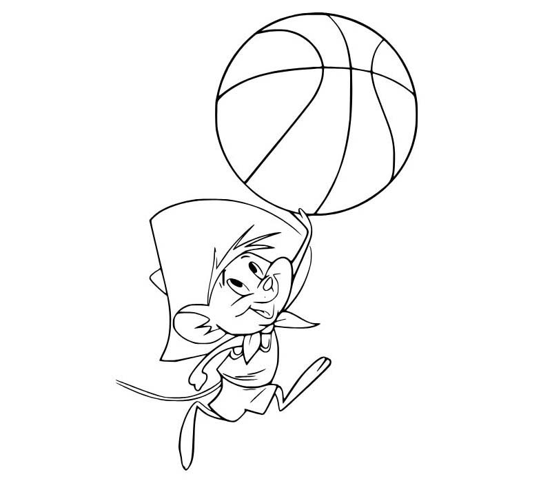 Dibujos de Speedy Gonzales sencillo en niños para colorear