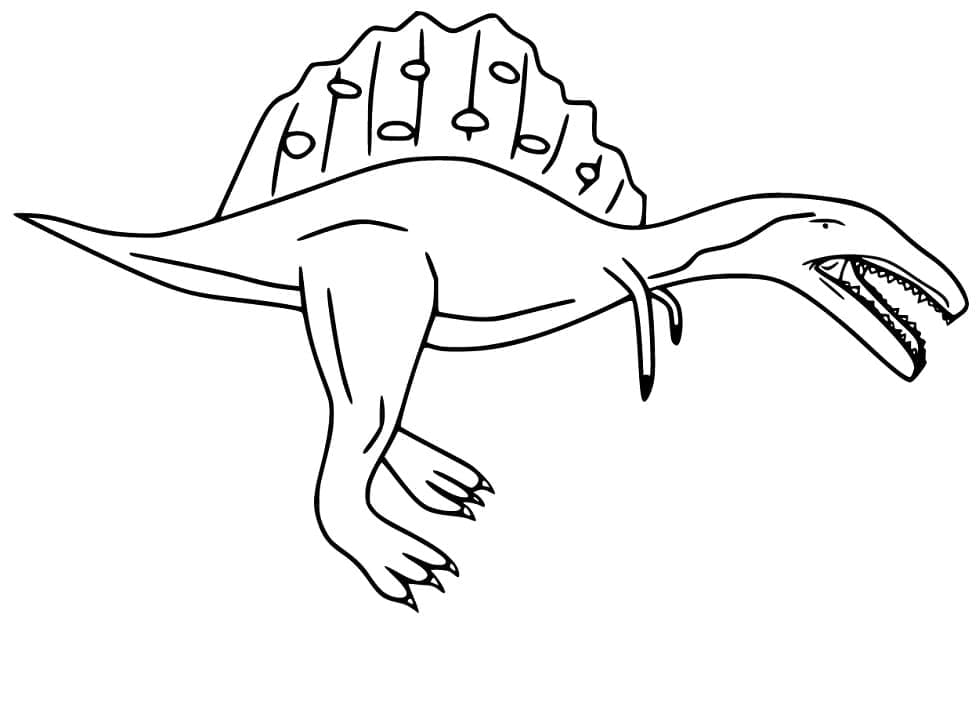 Spinosaurus feo para colorir