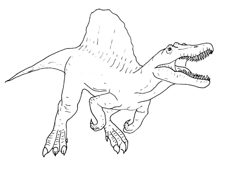 Dibujos de Spinosaurus genial para colorear