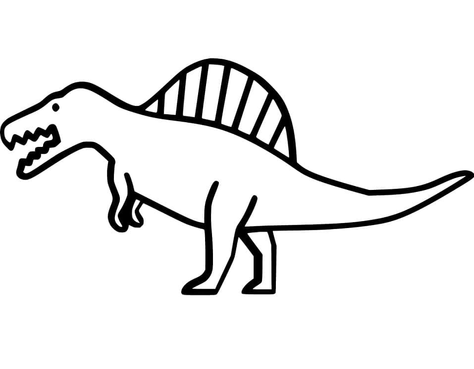 Dibujos de Spinosaurus simple para colorear