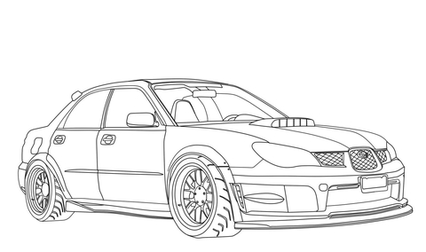 Dibujos de Subaru Impreza WRX STI para colorear