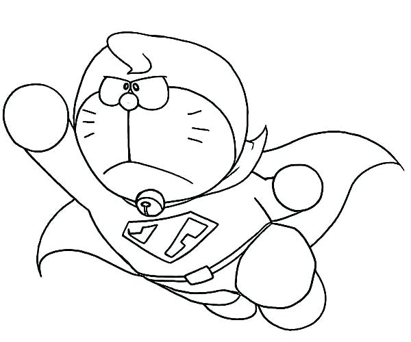 Súper Doraemon para colorir