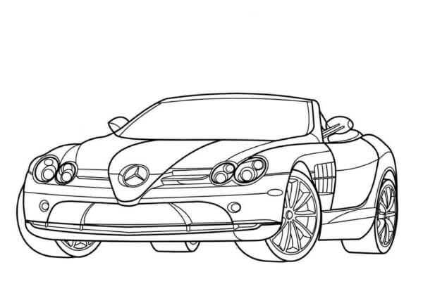 Dibujos de Superdeportivo Mercedes-Benz SLR McLaren para colorear