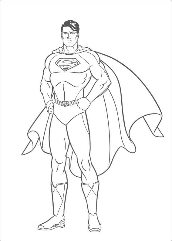 Dibujos de Superman Sencillo para colorear