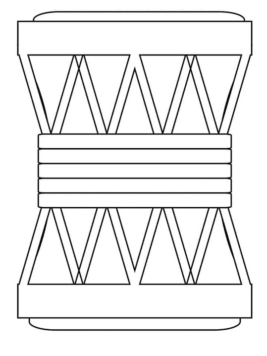 Dibujos de Tambor África para colorear