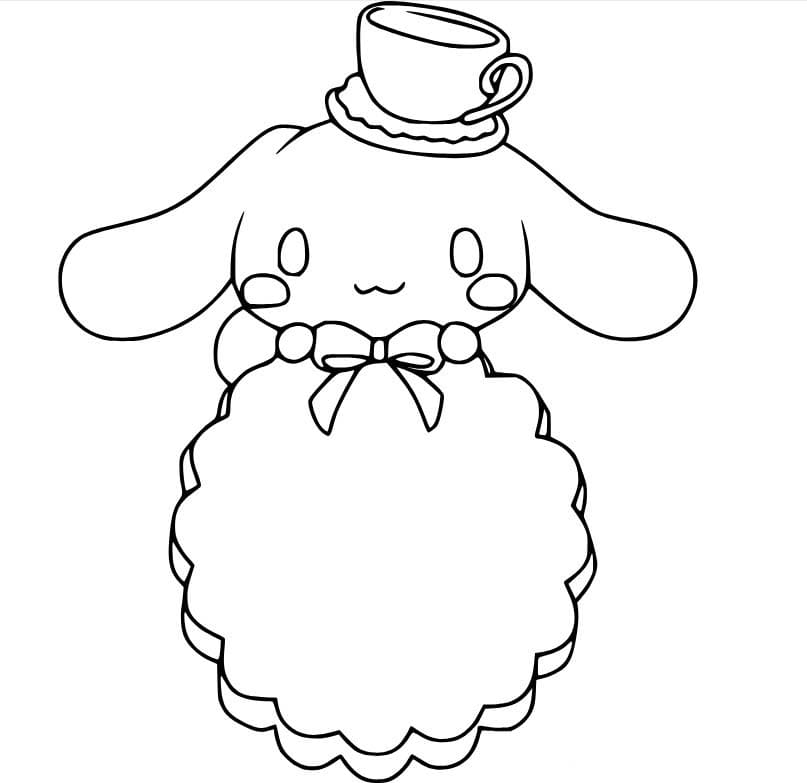 Dibujos de Tarjeta en blanco de Cinnamoroll para colorear