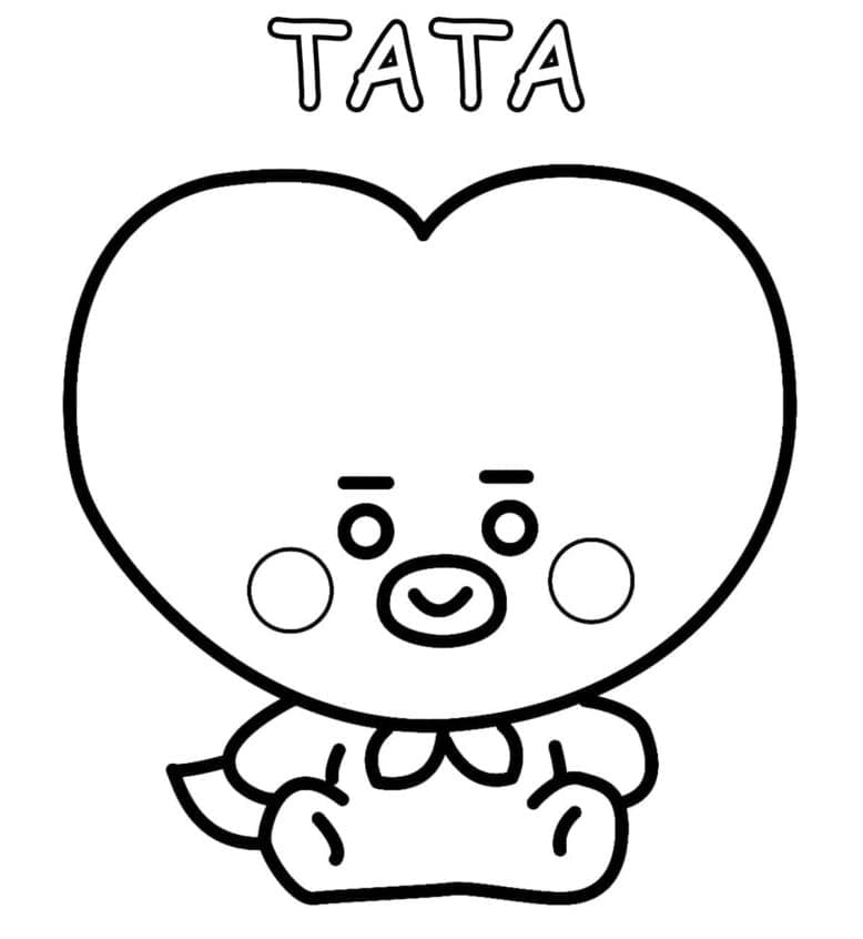 Dibujos de Tata BT21 para colorear