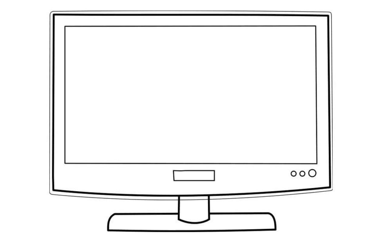 Dibujos de Televisión fácil para colorear