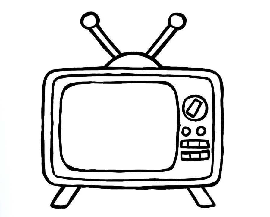 Dibujos de Televisión imprimible en niños para colorear