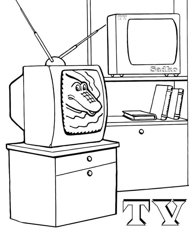 Dibujos de Televisión imprimible gratis para colorear