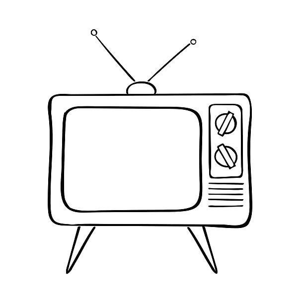 Dibujos de Televisión imprimible para niños. para colorear