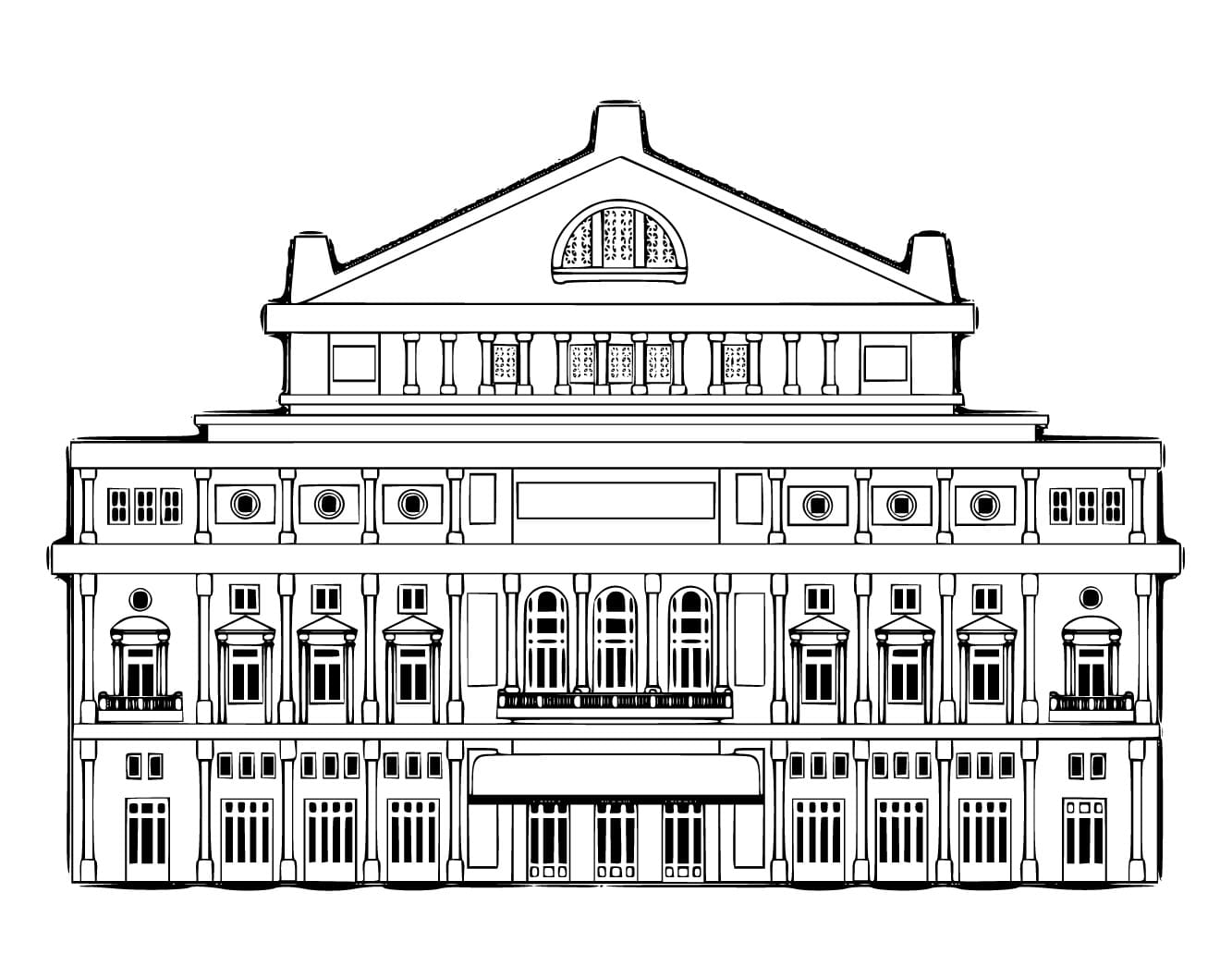 Dibujos de The Teatro Colón para colorear