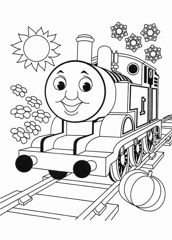 Thomas El Tren Feliz para colorir