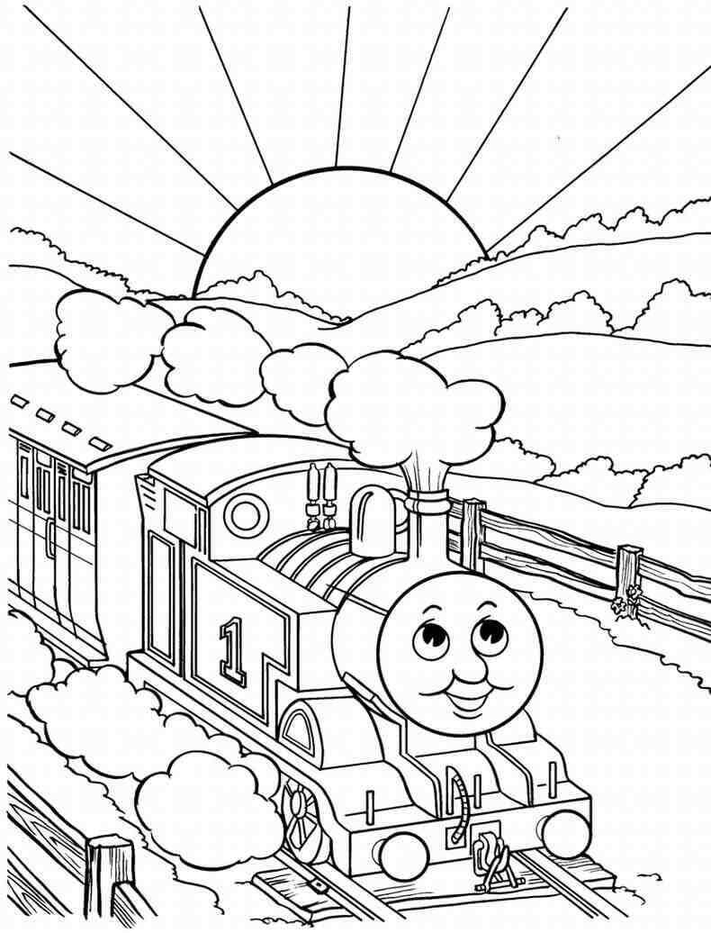 Thomas El Tren Y El Sol para colorir