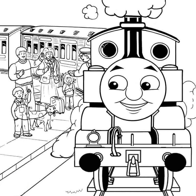 Dibujos de Thomas El Tren Y La Gente para colorear
