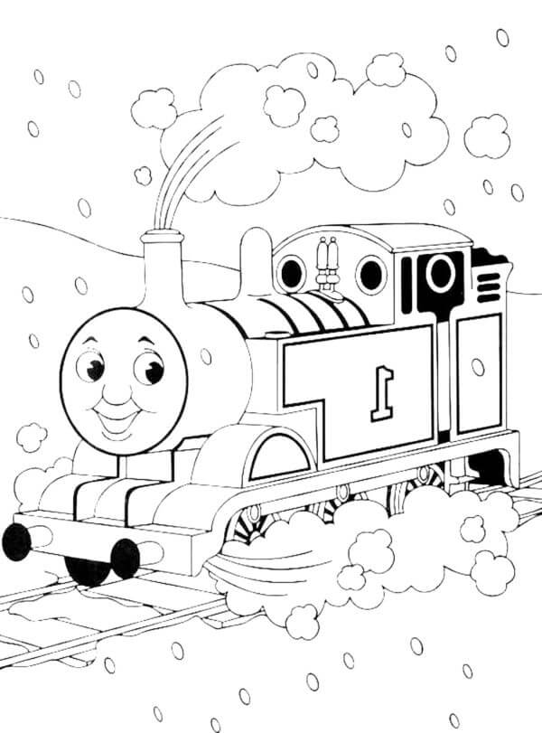 Dibujos de Thomas The Engine Emprende una Misión Muy Importante para colorear