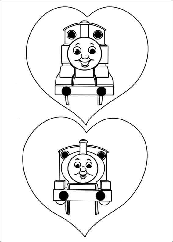 Dibujos de Thomas y Su Novia para colorear