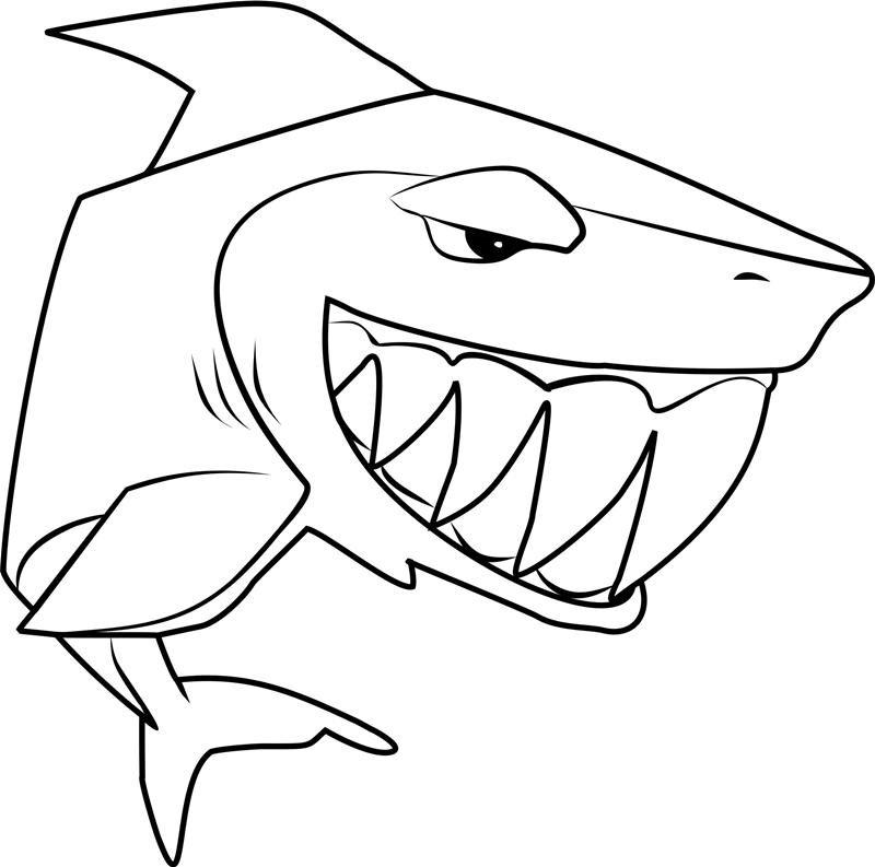 Tiburon Feliz para colorir