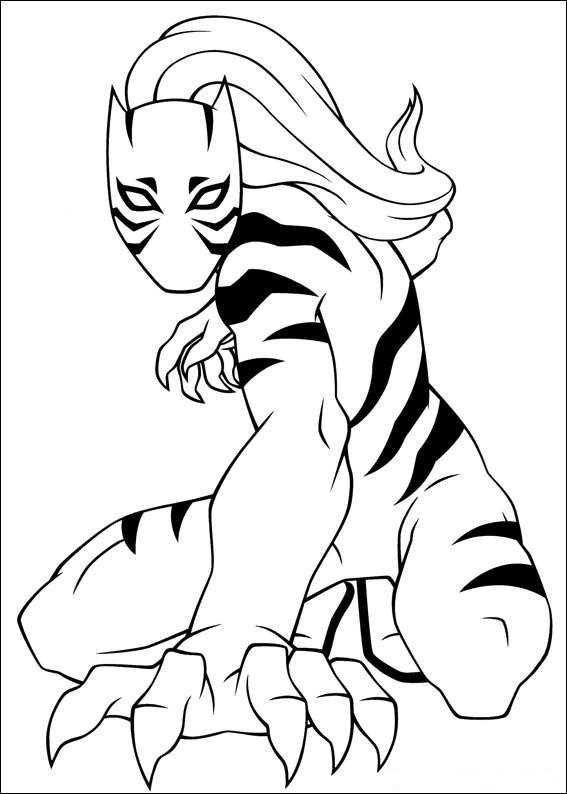 Tigre Blanco para colorir